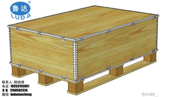 廠家訂做出口環(huán)保木箱 可拆卸膠合板鋼邊箱 物流周轉(zhuǎn)環(huán)保